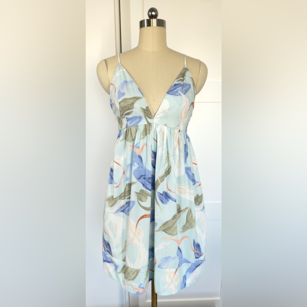 NWT A&F V-Neck floral print Babydoll Mini Dress